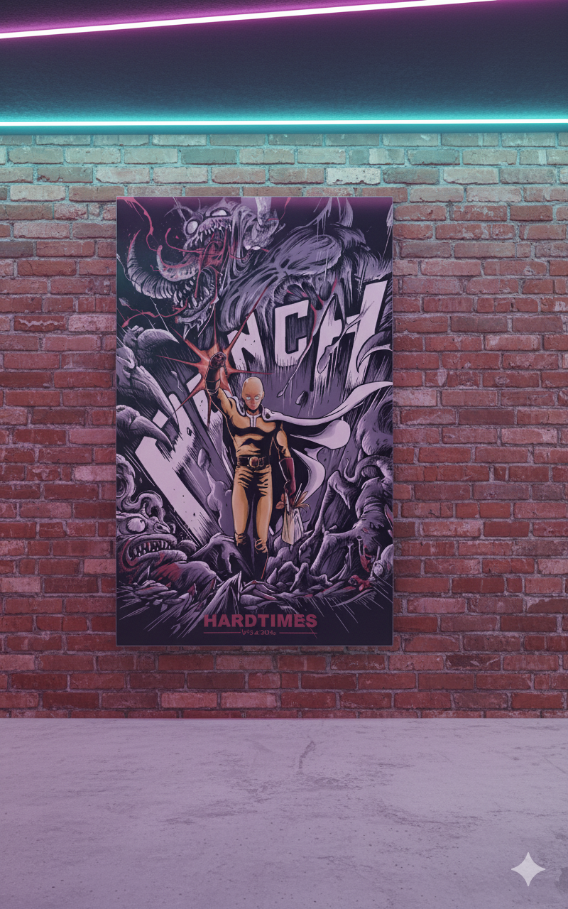 One Punch Man Metal Poster