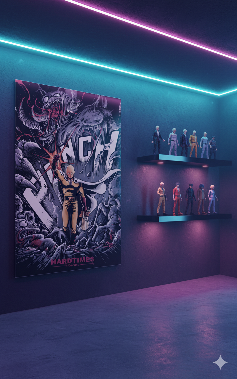 One Punch Man Metal Poster